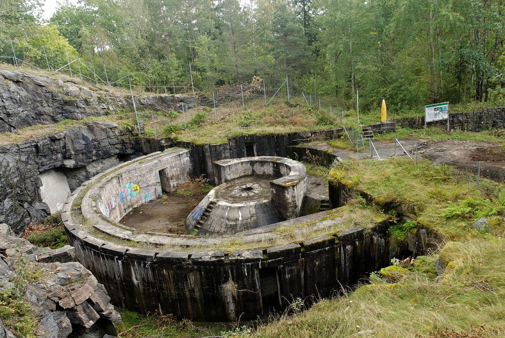 Batterie côtière de Nötteröy comme il semble aujourd'hui